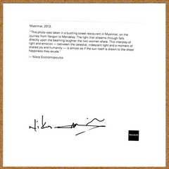 SIGNED NIKOS ECONOMOPOULOS RESTAURANT MYANMAR 2013 LTD 6 x 6 MAGNUM PRINT