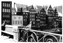 Old black photo city view approx. 12.4 x 8.5 cm collection resolution f4383g