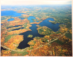 Shishebogama Lake, Vilas/Oneida County, Wisconsin Overhead Photo. Frame Optional