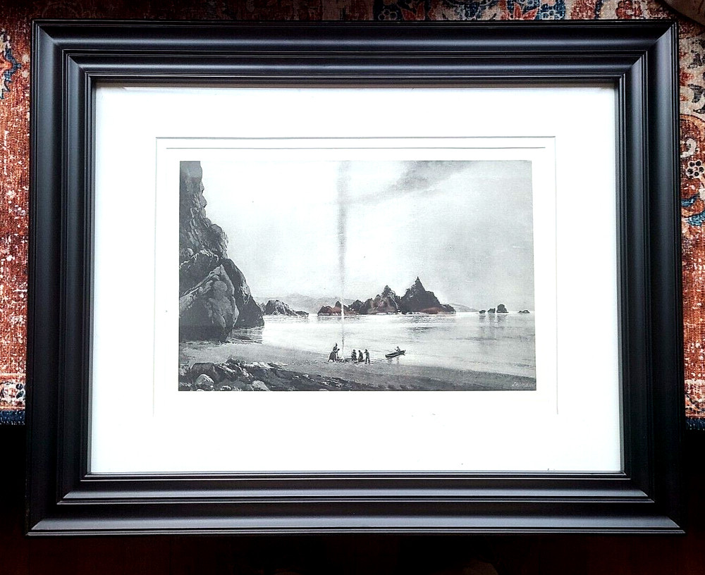 J.O.Davidson «PYRAMID LAKE 1888» PHOTOGRAVURE FROM MUIR’S PICTURESQUE CALIFORNIA
