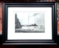 J.O.Davidson «PYRAMID LAKE 1888» PHOTOGRAVURE FROM MUIR’S PICTURESQUE CALIFORNIA