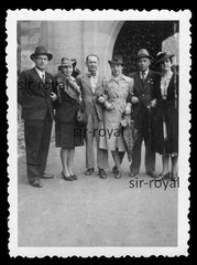 Prague 1942 – People at Gate – 1940s – Praha Czech Republic – Photo 6x9cm