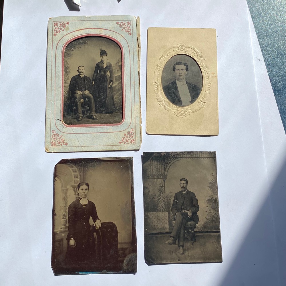 1800s Tin Type Photos Photographs Western Studio Portraits – H. S. Brown ?