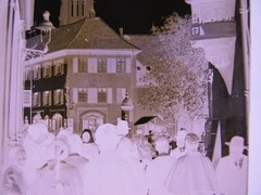 Freiburg Town Hall Square Alley around 1920 Historic Glass Negative