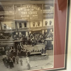 Iconic Wrigley Field – Front Entrance 1935 World Series – Sports Room Wall Decor