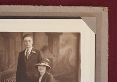 Antique Photograph of Four People In a Conservatory or Greenhouse