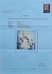 NOBUYOSHI ARAKI *Cosplay*POLAROID ORIGINAL SIGNED & CERTIFIED BY ARTIST