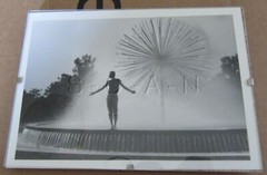 Vintage Gay Interest 5 x 7 Real Photo- Framed- Man- Water Fountian- Starburst