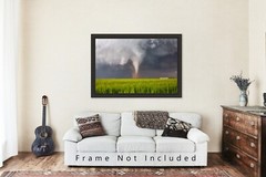 Storm Photography Print – Picture of White Tornado on Spring Day in Texas