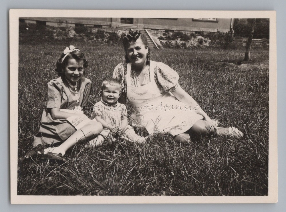 Mother with Children – Old Photo 1940s