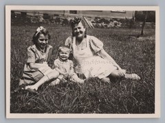 Mother with Children – Old Photo 1940s