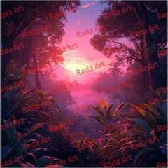 4 Set Pink Sunrise Sunset Nature Digital Art Ai Download Mobie Phone Wallpaper