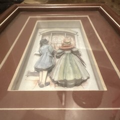 vintage Handmade 3D Framed Shadowbox – Wedding