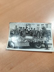 Postcard Postcard Sudeten German Landsmannschaft Trailer Moving Photo F18