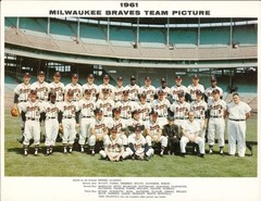 1961-braves 8×10 Colorized Print-FREE SHIPPING