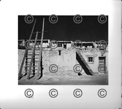 BOOK PLATE B&W Photo MORLEY BAER Windows Mission Rancho de Taos / Pueblo 9X9.5″