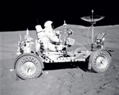 New NASA Photo: David Scott in Lunar Roving Vehicle on Moon, Apollo 15 – 6 Sizes