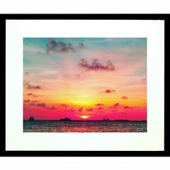 KEY WEST Sunset Sail 11×14 Matted Art Photo Photograph Florida Keys Sailing Boat