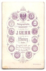 Photograph J. Grimm, Offenburg, portrait of a young woman with book