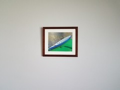 Tom Korologos «Blue Boat, Green Dock 09» Framed Photograph Korologos Gallery