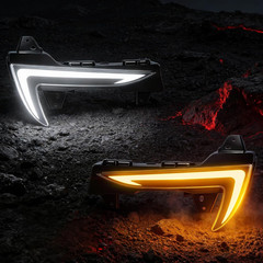 White & Yellow LED Front Daytime Running Lights DRL Fit for 2021-2023 Tesla Mode