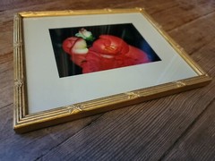 E VIRGINIA LANCELOT SIGNED PHOTOGRAPH VTG PICTURE FRAME ART DECO STYLE 10.5X8.5