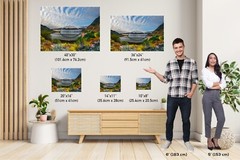 Reflections of Connection: Roosevelt Lake Bridge Arizona Wall Art Canvas Print