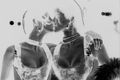 5##Photo negative film -Vintage- Kissing women – Lesbian couple – Love – Kiss