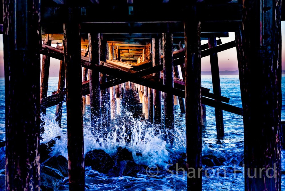 Newport Beach pier photography print ‘Blue Hour’ photo nature wall decor