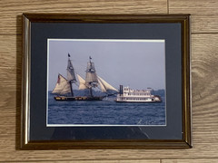 Signed Photograph USS Brig Niagara & Victorian Princess Erie PA Maritime Scene