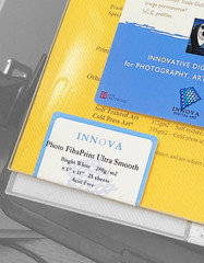 Innova Fine Art Photo Paper FibraPrint Ultra Smooth Bright White8.5×11 10 sheets