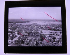 Karlsruhe Durlach city view historical motif glass picture