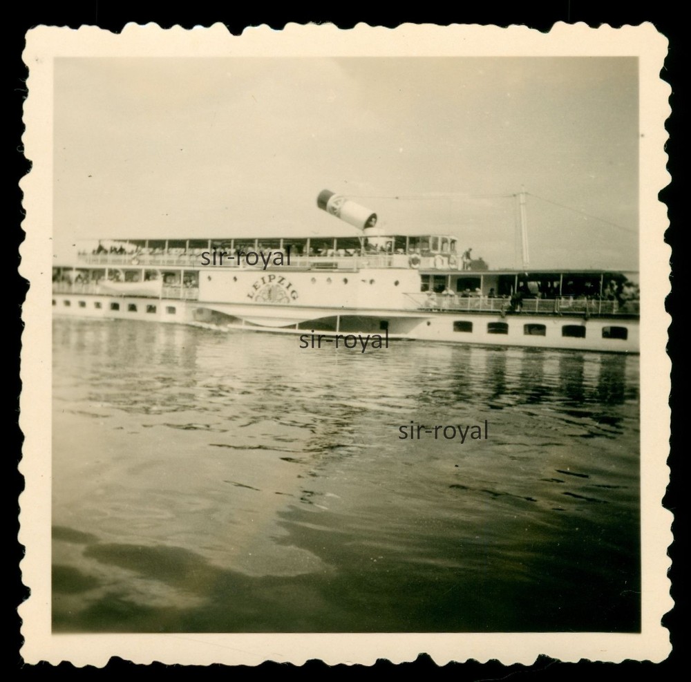 Paddle Steamer Leipzig on the Elbe GDR Ship 1950s Photo 6x6cm