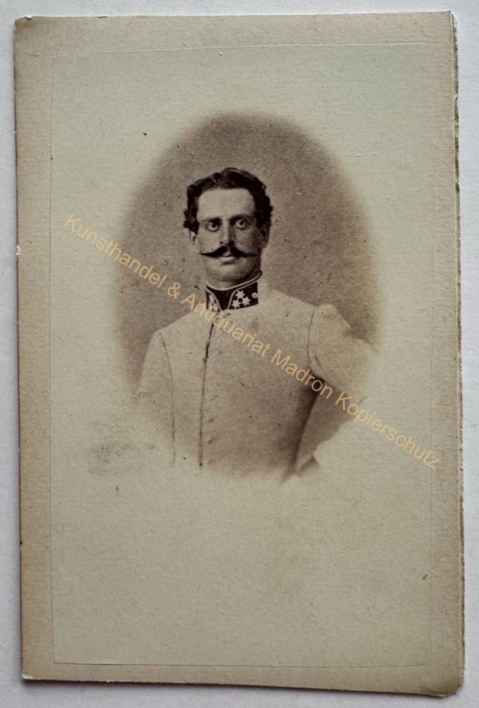 orig. CDV photo photograph picture old fashion man gentleman around 1860 soldier Austria