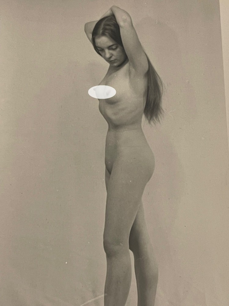 Original Curiosa Pin Up Print 1950s Portrait Nude Woman Female France Eros