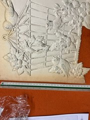 Two Vintage Cardboard Christmas Decorations, Germany Circa 1830 TE090925/509