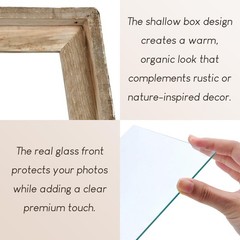 Rustic 12×16 Picture Frame, Reclaimed Barnwood Photo Frame with Real Glass, D…