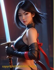Beautiful Sensual Asian Girl Anime A on Quality semi-gloss Photo Paper 8″x10″