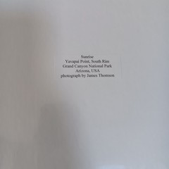 JAMES THOMSON Photograph Grand Canyon Sunrise South Rim-Matted & Signed Sealed