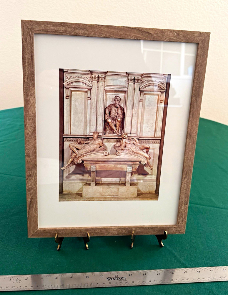 Michelangelo Print of Sculpture ‘Tomb of Lorenzo de’ Medici’ 1524-31 12X15