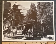 Historic 11×14 B&W Photo, Cable Car At Chinatown , San Francisco By Royce Vaughn