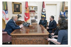 President Donald Trump Oval Office With Kim Yong Chol 8×12 Silver Halide Photo