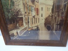 Vintge Venice Bridge of Sighs Hand Tinted Colorized Albumin Photograph