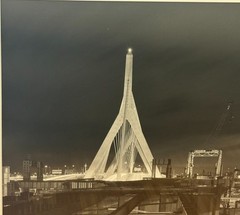 LANCE KEIMIG End of the Road ZAKIM Bridge BOSTON Artery Architecture Night PHOTO