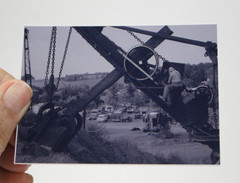 ACEO Photo of Vintage Steam Shovel/w Worker Limited Print Photography