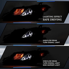 Headlight Assembly Compatible with 2018-2023 Toyota Camry L/LE/SE Sedan OEM LED