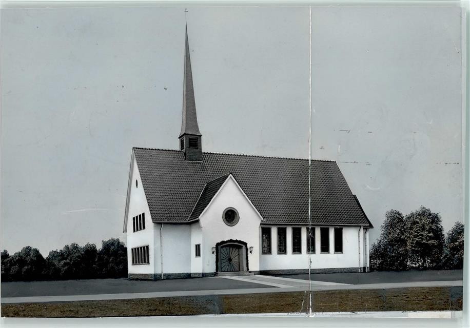40137624 – 4836 Herzebrock Church Retouching Photo 12x14cm – Crease –