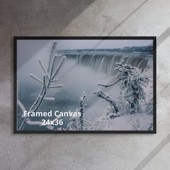 Waterfalls-Niagara Falls Winter-Canvas-Wall Art-Large Framed art-Canvas print