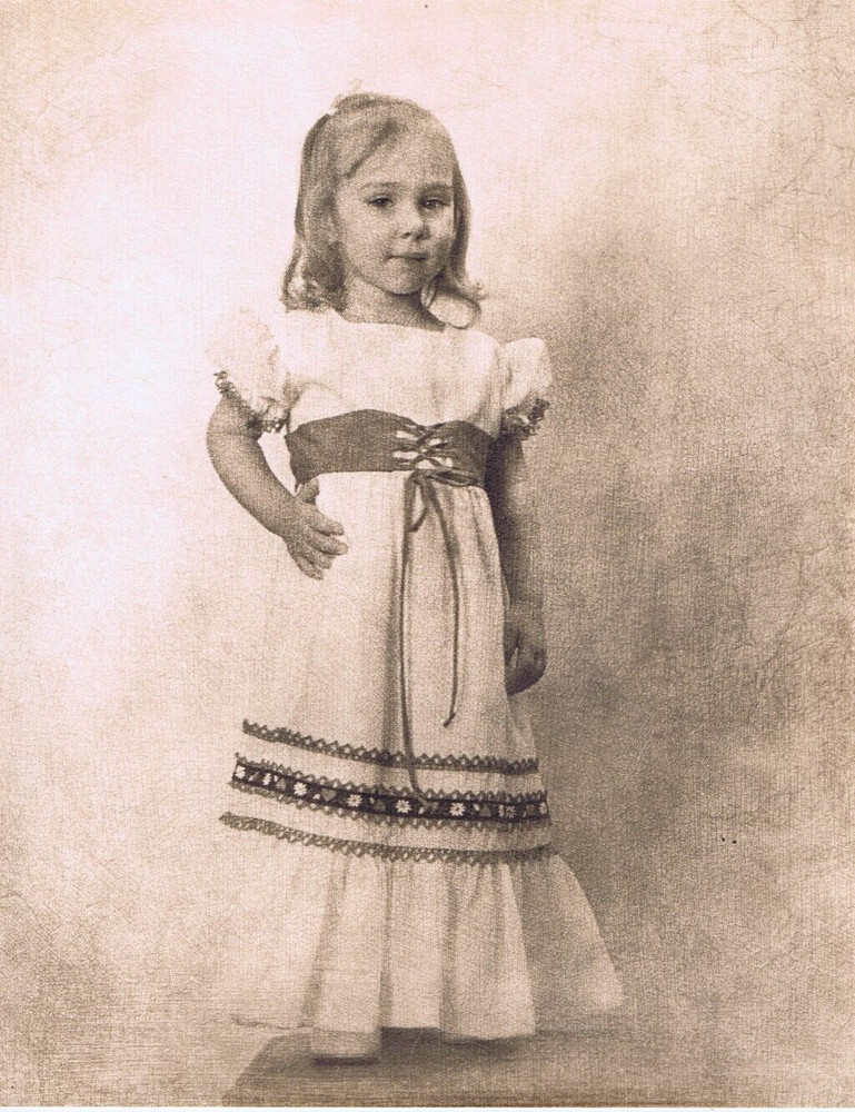 Hendrickson Original Photo SEPIA TODDLER IN NICE CUTE DRESS 11×14″ R244