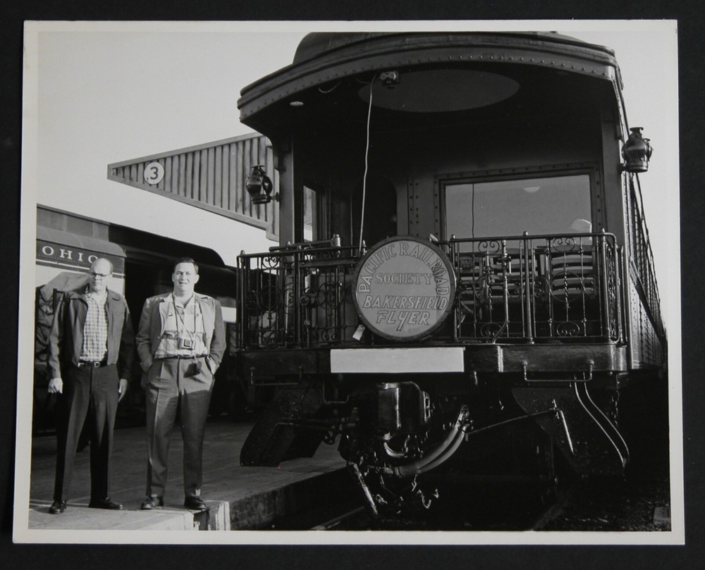 PACIFIC RAILROAD SOCIETY Bakersfield Steam Locomotive Photograph Vtg 50s Railway